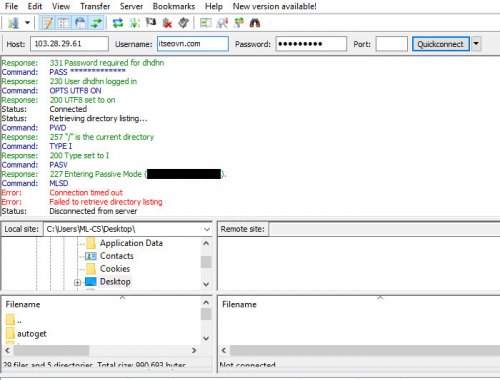 filezilla connection timed out filezilla connection timed out