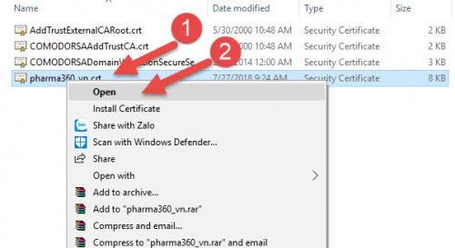 Tạo file .Cer từ file .Crt không dùng phần mềm trong SSL
