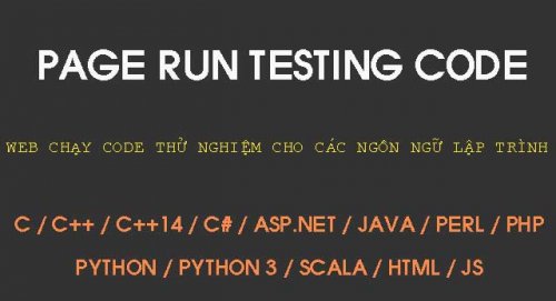 Trang Web Code Test Online cho tất cả các ngôn ngữ lập trình
