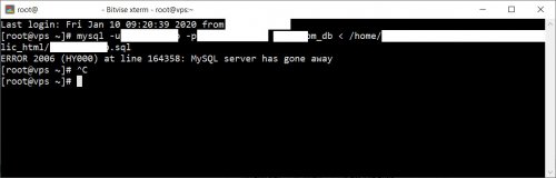 ERROR 2006 (hy000) At Line 12 Mysql Server Has Gone Away Lỗi Vps Khi ...